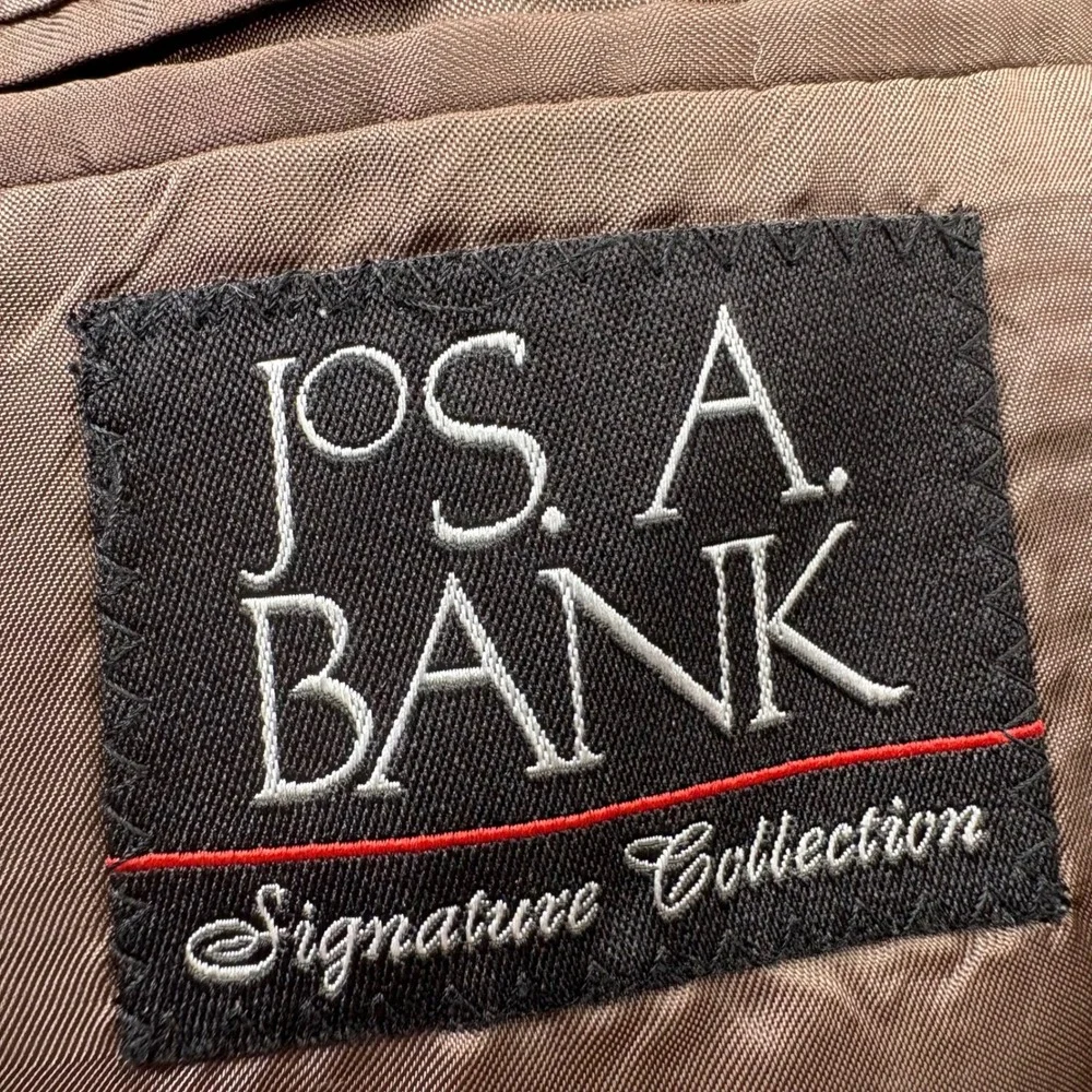 Jos A Bank Blazer Mens 46L Brown Wool Signature Collection Two Button Corpcore